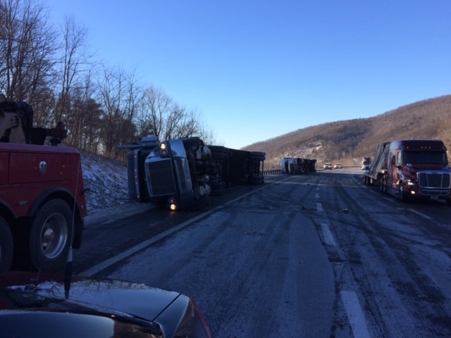 High winds hamper I-77 truck traffic