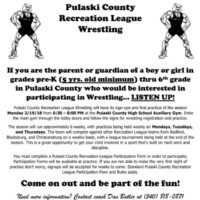 Recreation Wrestling Signup Set