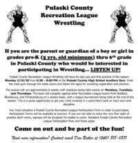 Recreation Wrestling Signup Set