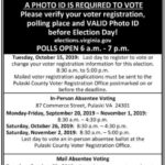 General Election Day is Tuesday, Nov. 5 General Election Day is Tuesday, Nov. 5