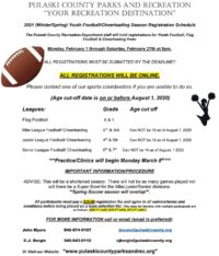 Rec football signup underway