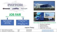 Patton Logistics Group is hosting two job fairs