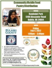 Food pantry distribution Friday