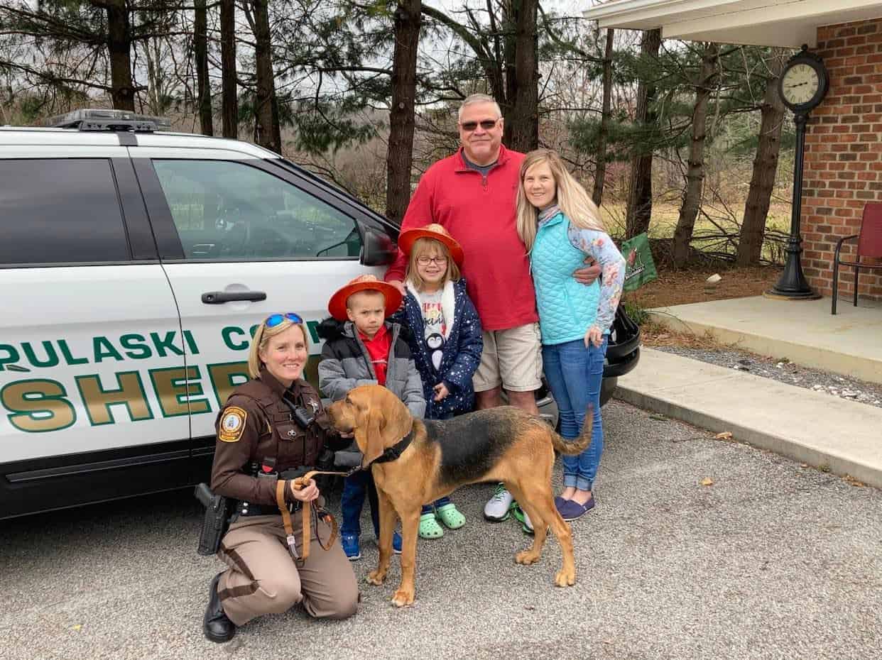 12 16 pulaski county sheriff Vickers family donates Sadie the Bloodhound