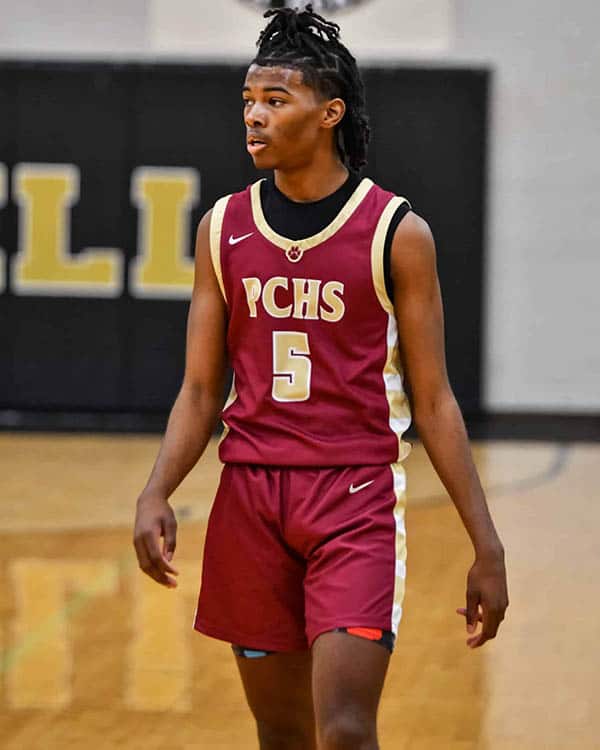 Khalib Horton hit a big three-pointer down the stretch for Pulaski County. (Brian Bishop/The Patriot)