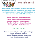 Pre-K and Kindergarten signup info