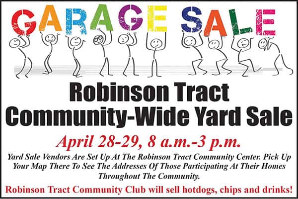 Robinson Tract Yard Sale