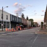 One lane of Main Street in Downtown Pulaski opens
