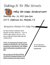 Take to the Streets Christmas 12-1