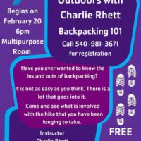 Charles Rhett backpacking
