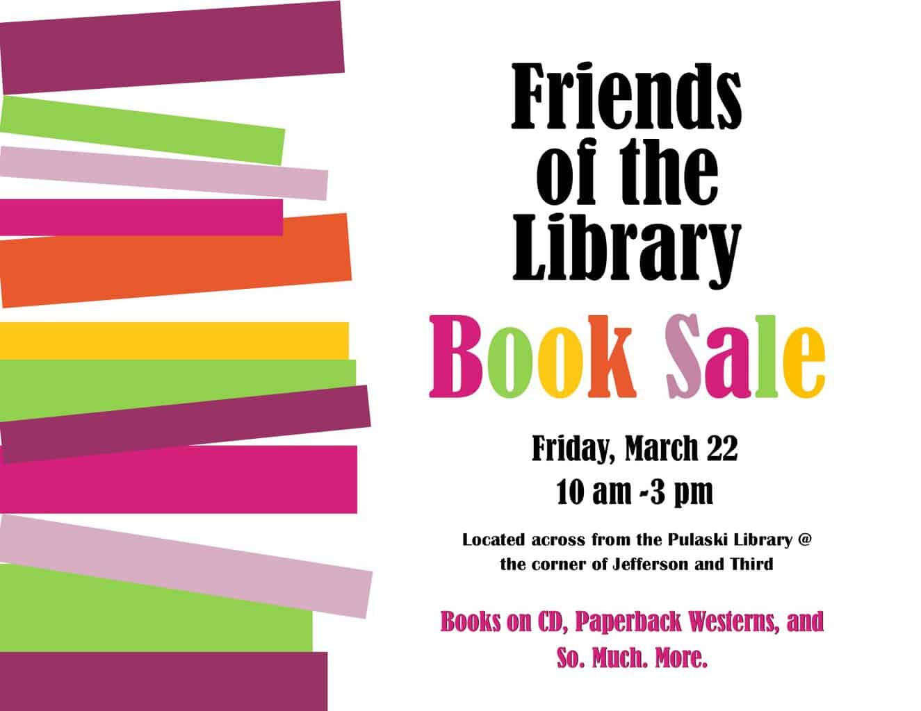 Book sale planned this Friday