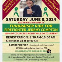 Fundraiser ride for firefighter Jeremy Compton
