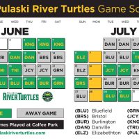 Pulaski River Turtles release 2025 schedule