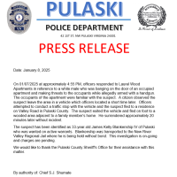 Pulaski man arrested after Tuesday incident