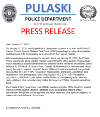 Pulaski man arrested on child porn charges