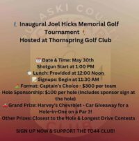 Inaugural Joel Hicks Memorial Golf Tournament
