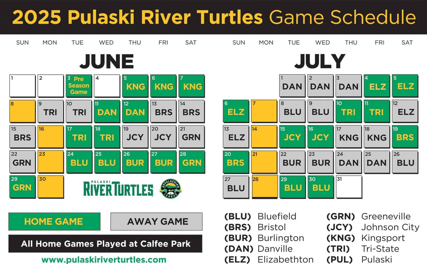 2025 pulaski river turtles schedule copy