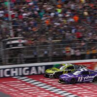 Denny Hamlin showcases master class in fuel-saving to win at Michigan International Speedway