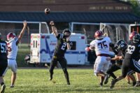 DSC_2067 Peyton Dobbins (2) throws a pass during the first half against George Wythe. Brian Bishop-The Patriot