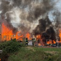 Sunday morning blaze destroys home on Highland Road