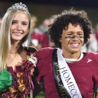 Homecoming King and Queen Sammy Carrasco and Sophia Hall