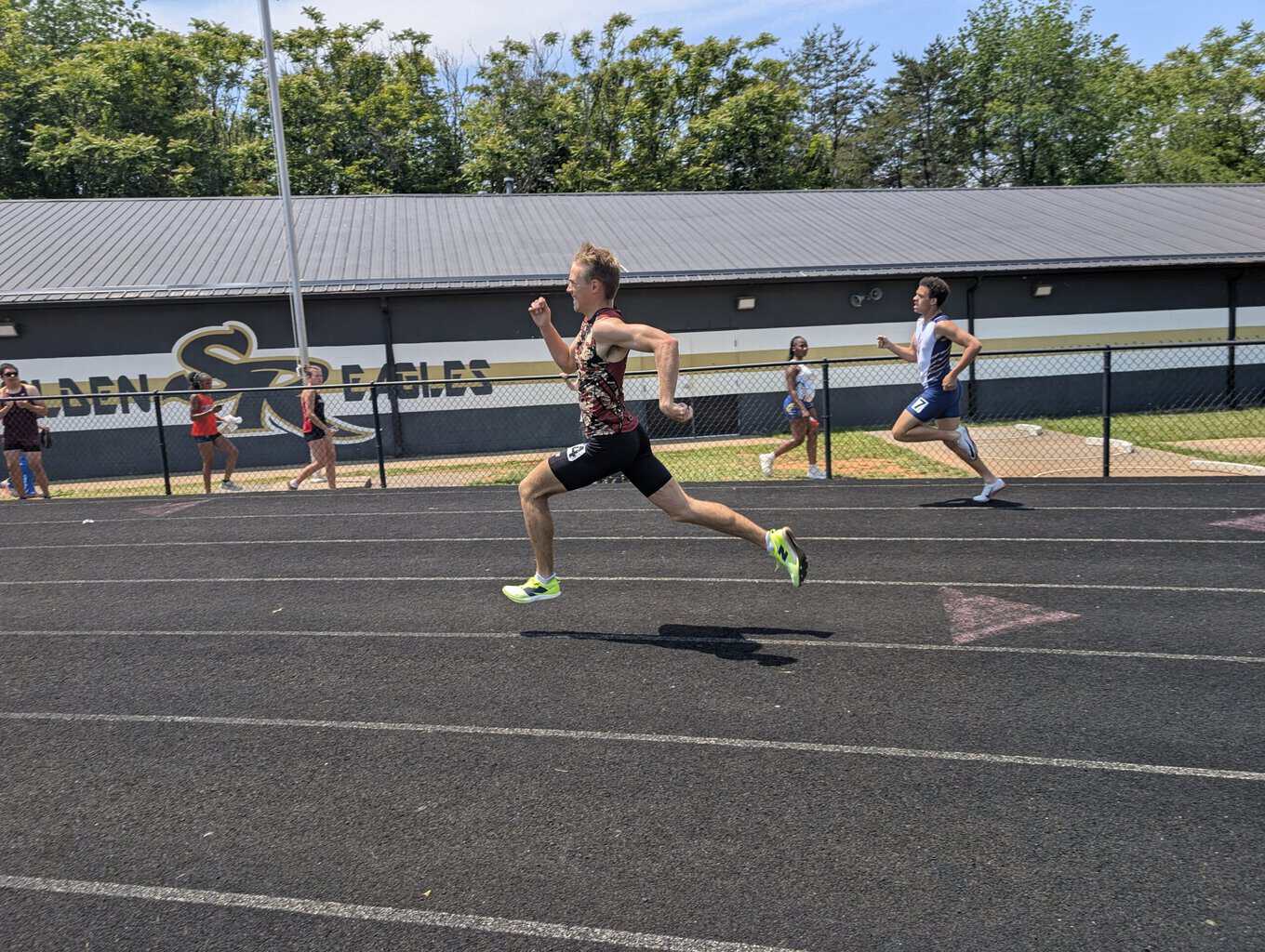 5 22 Senior Tanner Linkous struck gold etching his name into the record books winning the 400m dash in a meet record time of 50.37 scaled