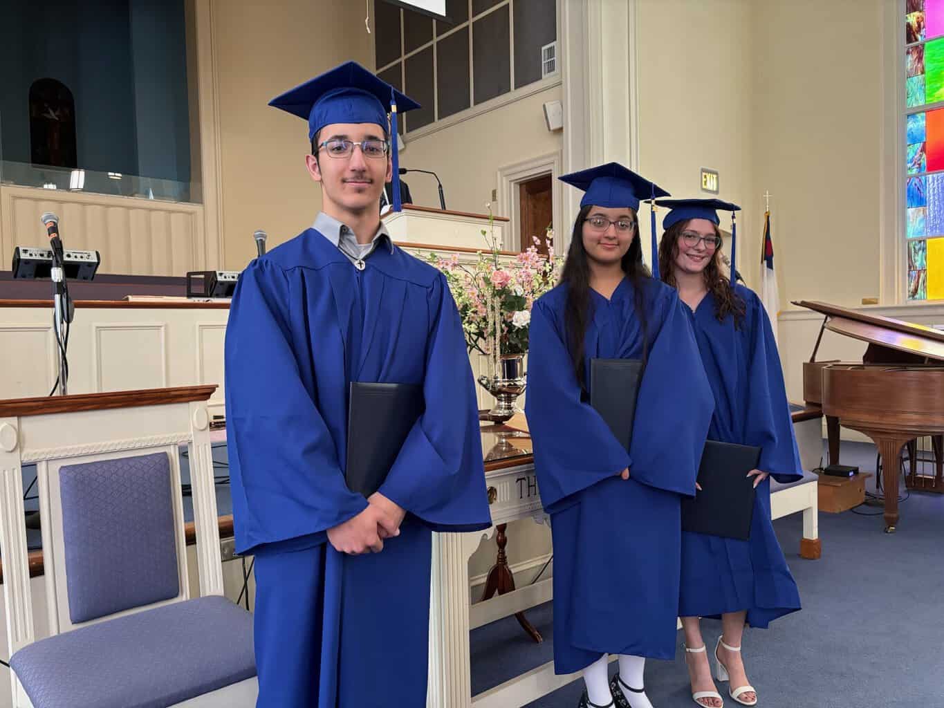 Three seniors graduate Friday from Mayflower Christian Academy 7 5 22 mayflower 1