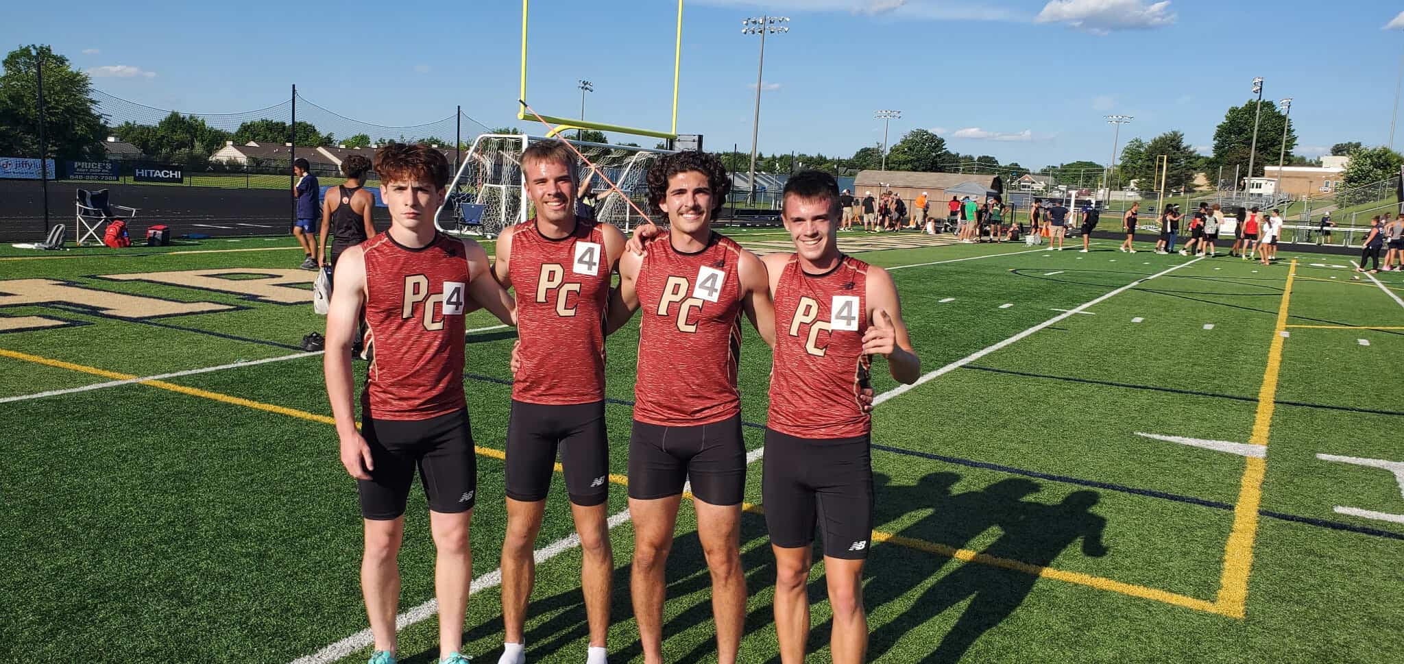 6 5 All Region 4x400 meter relay team Jackson Squires Tanner Linkous Silas Sweet Cole Boone