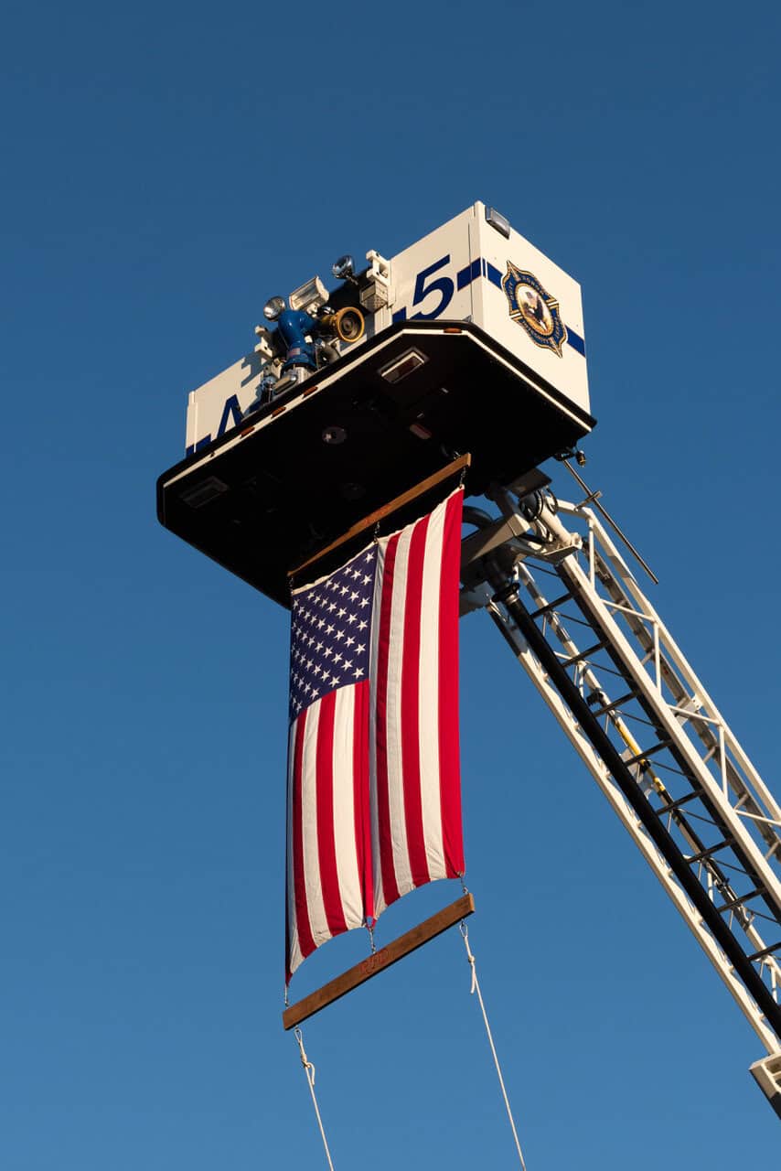 A Tribute to Heroes Closing Ceremony to Be Held September 11 2 Fire Dept Flag Chuck Lynch