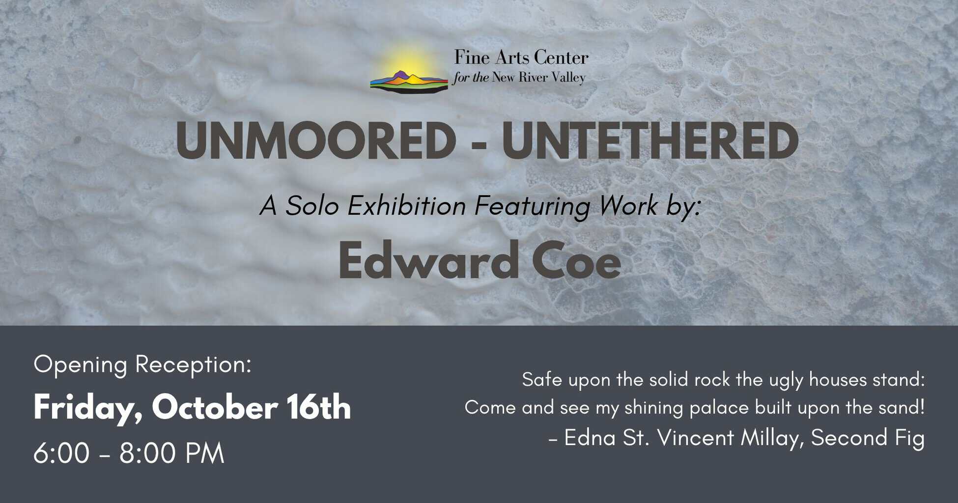 A New Solo Exhibition of Photography by Edward Coe Opens Friday 4 Edward Coe Solo Exhibition 10 16